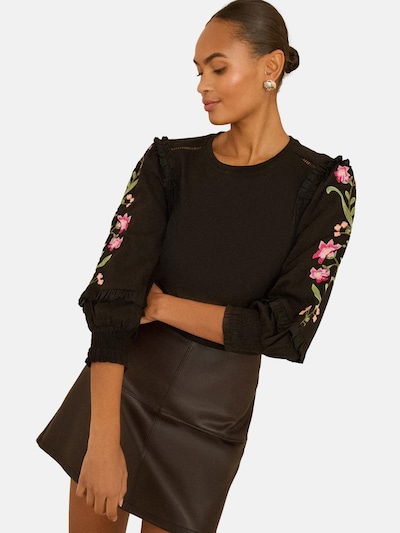 Bluză pe S love & roses pe verde deschis / roz / roz deschis / negru, Vizualizare produs