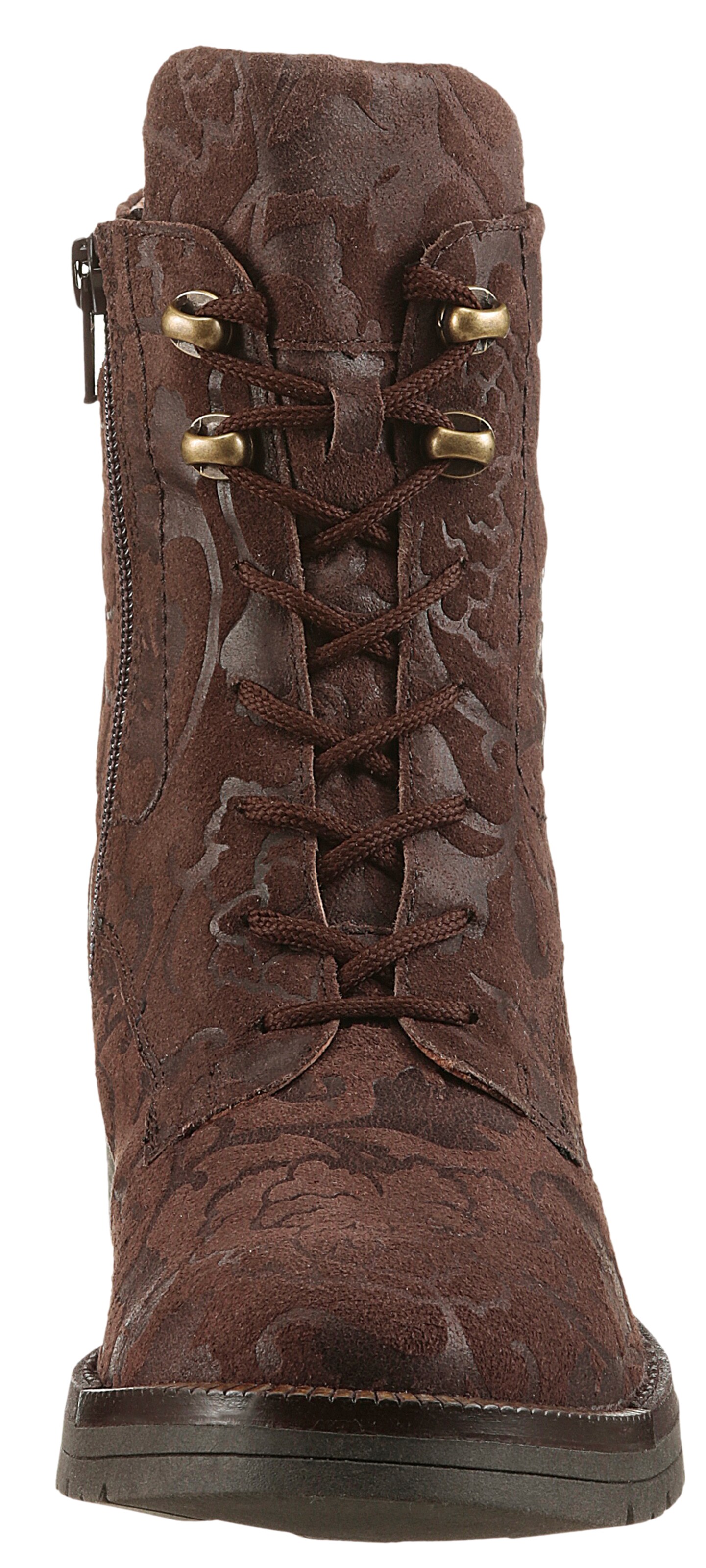 WALDLÄUFER Lace-Up Ankle Boots in Brown