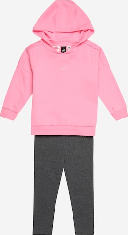 ADIDAS SPORTSWEAR - Fato de treino 'Fleece' em rosa: frente