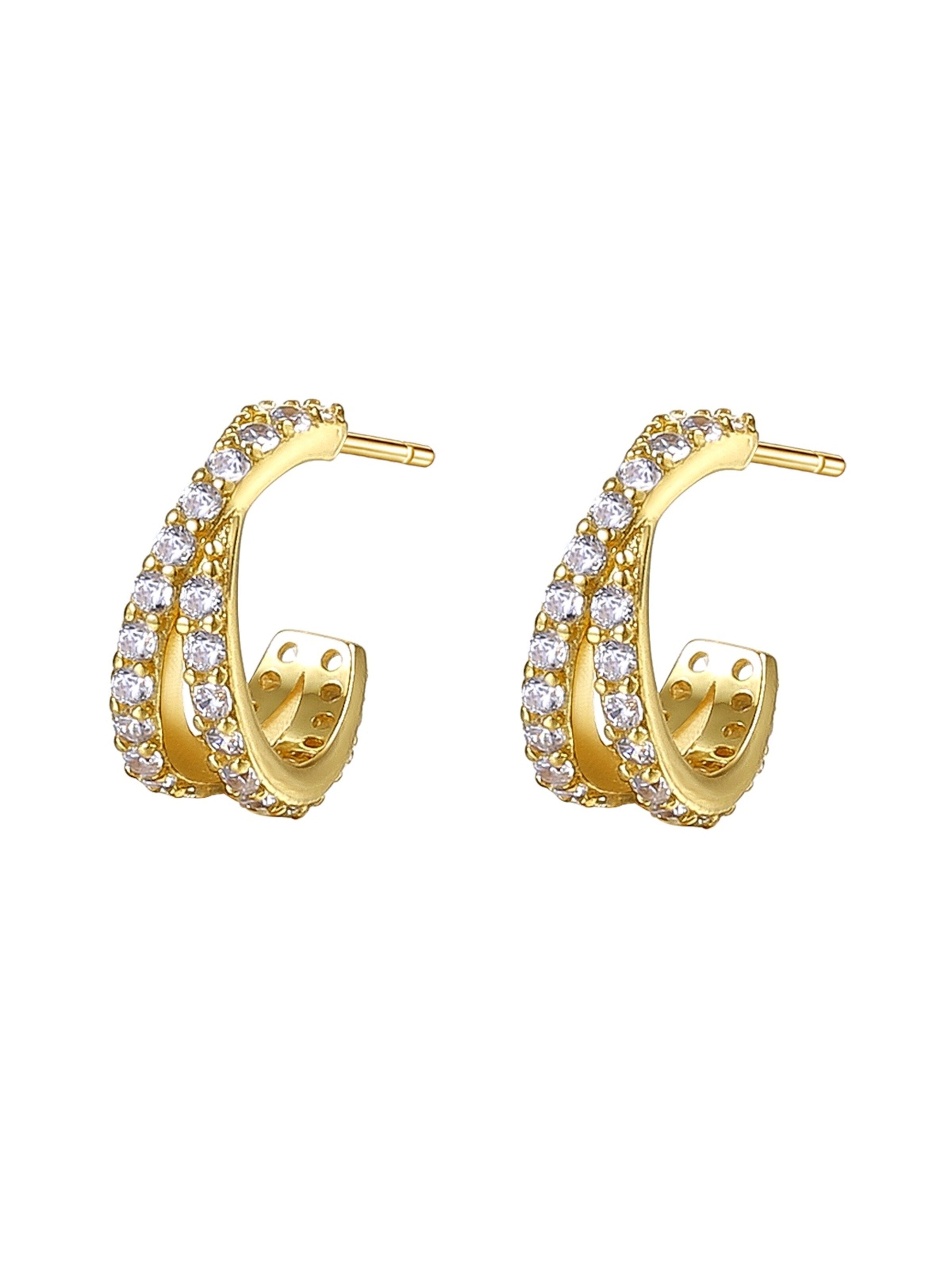 Hey Happiness Earrings 'Criss' in Gold