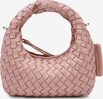 Les Visionnaires Handbag 'Greta Micro weave' in Pink: front