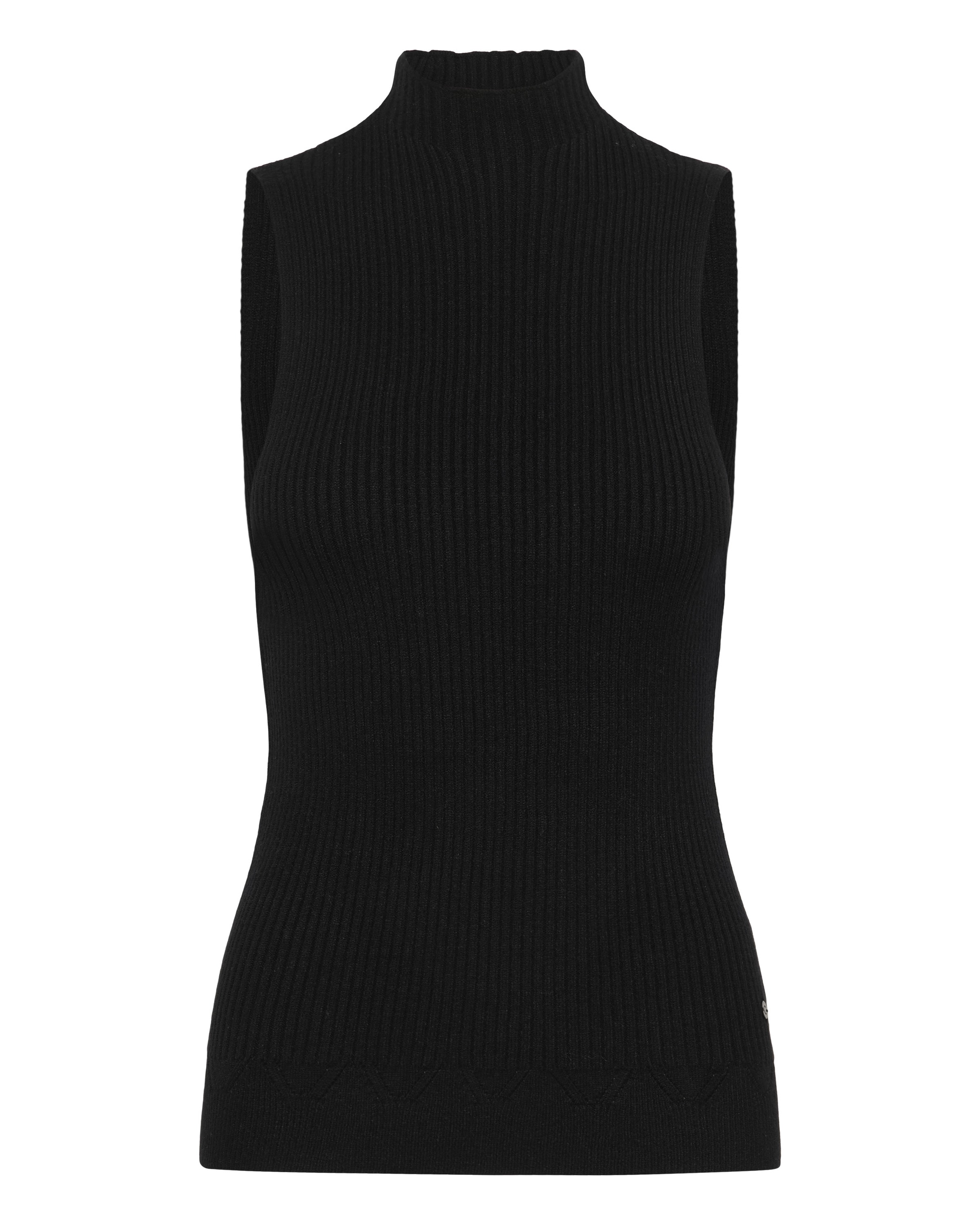 Haut 'Dela' Cream en noir : devant