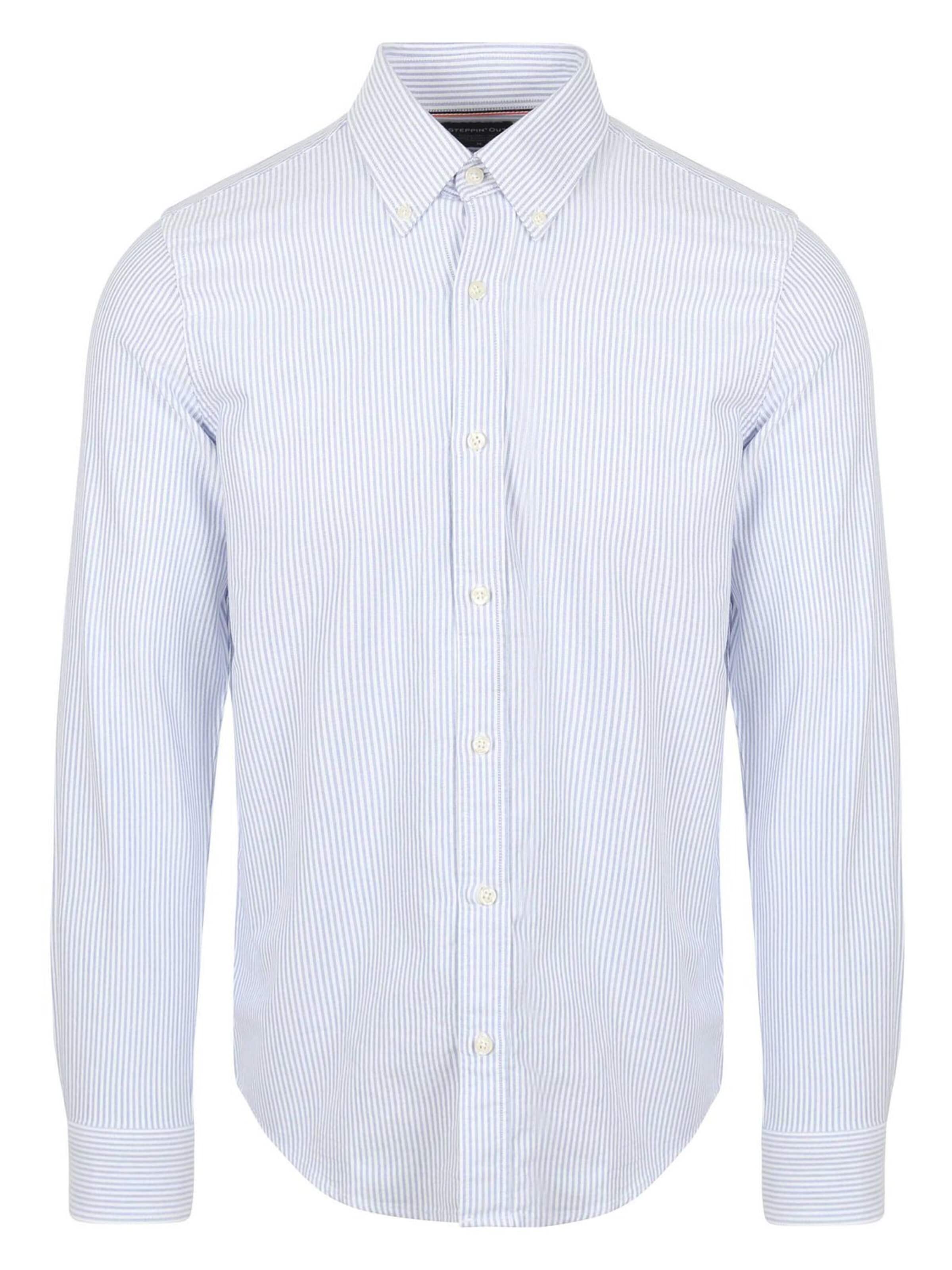 Steppin' out Regular fit Button Up Shirt in Blue: front