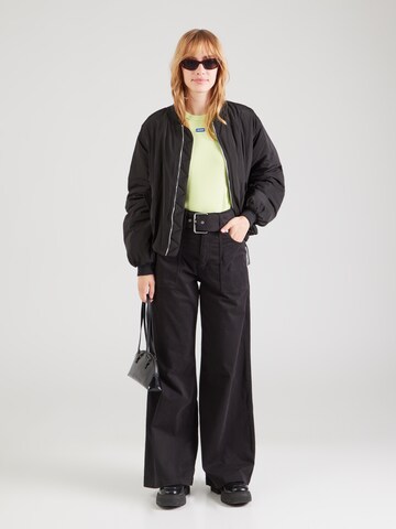 HUGO Wide Leg Hose 'Hicandi-1' in Schwarz