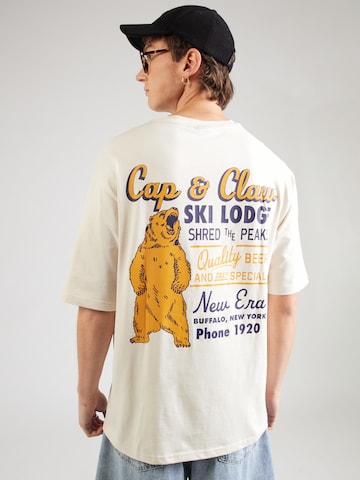 T-Shirt NEW ERA en beige : devant