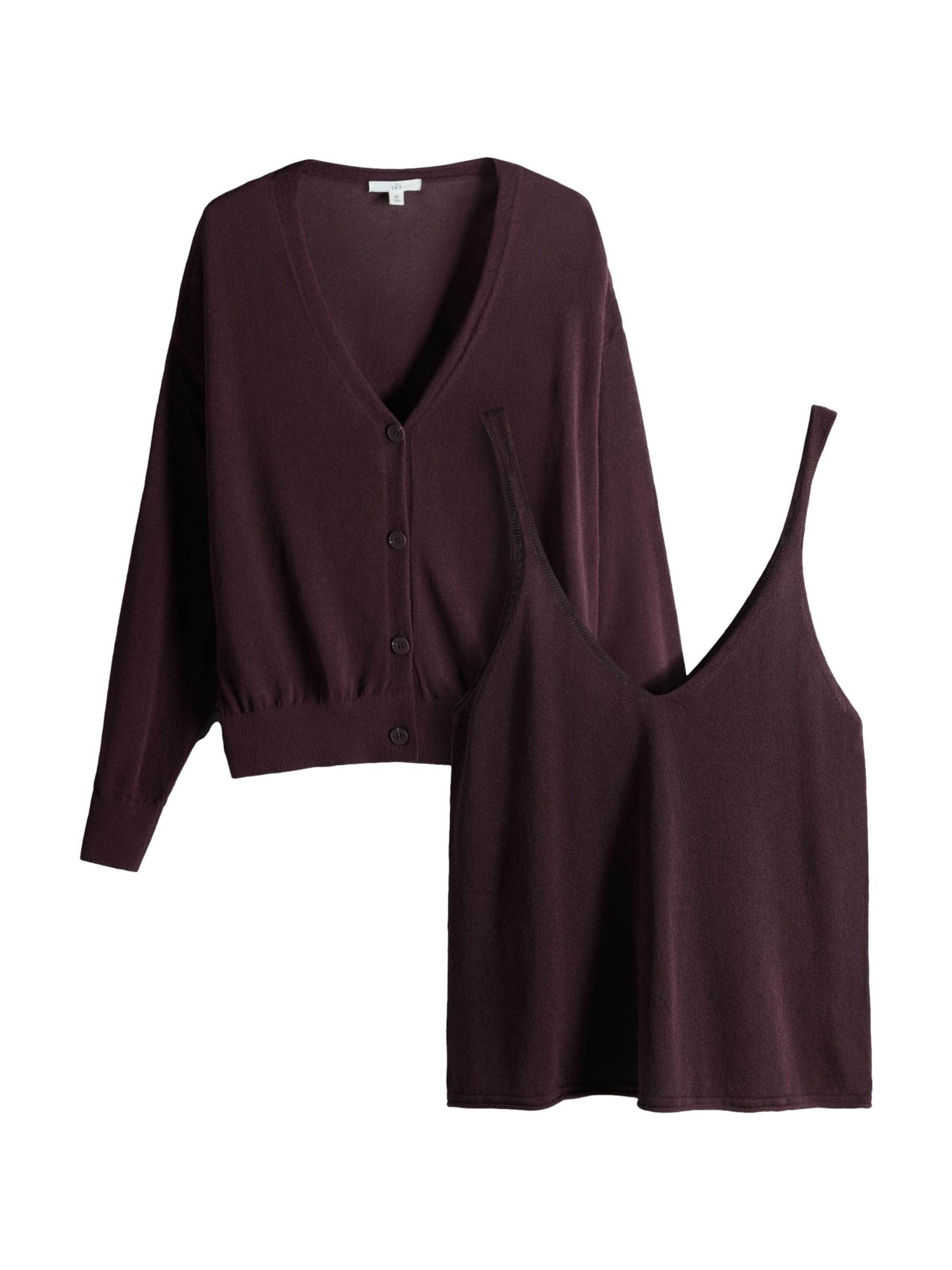 The Set Kardigan – červená: přední strana