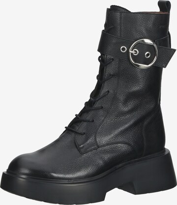 Wonders Lace-Up Ankle Boots in Black: front