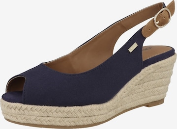 s.Oliver - Sandalias en azul: frente