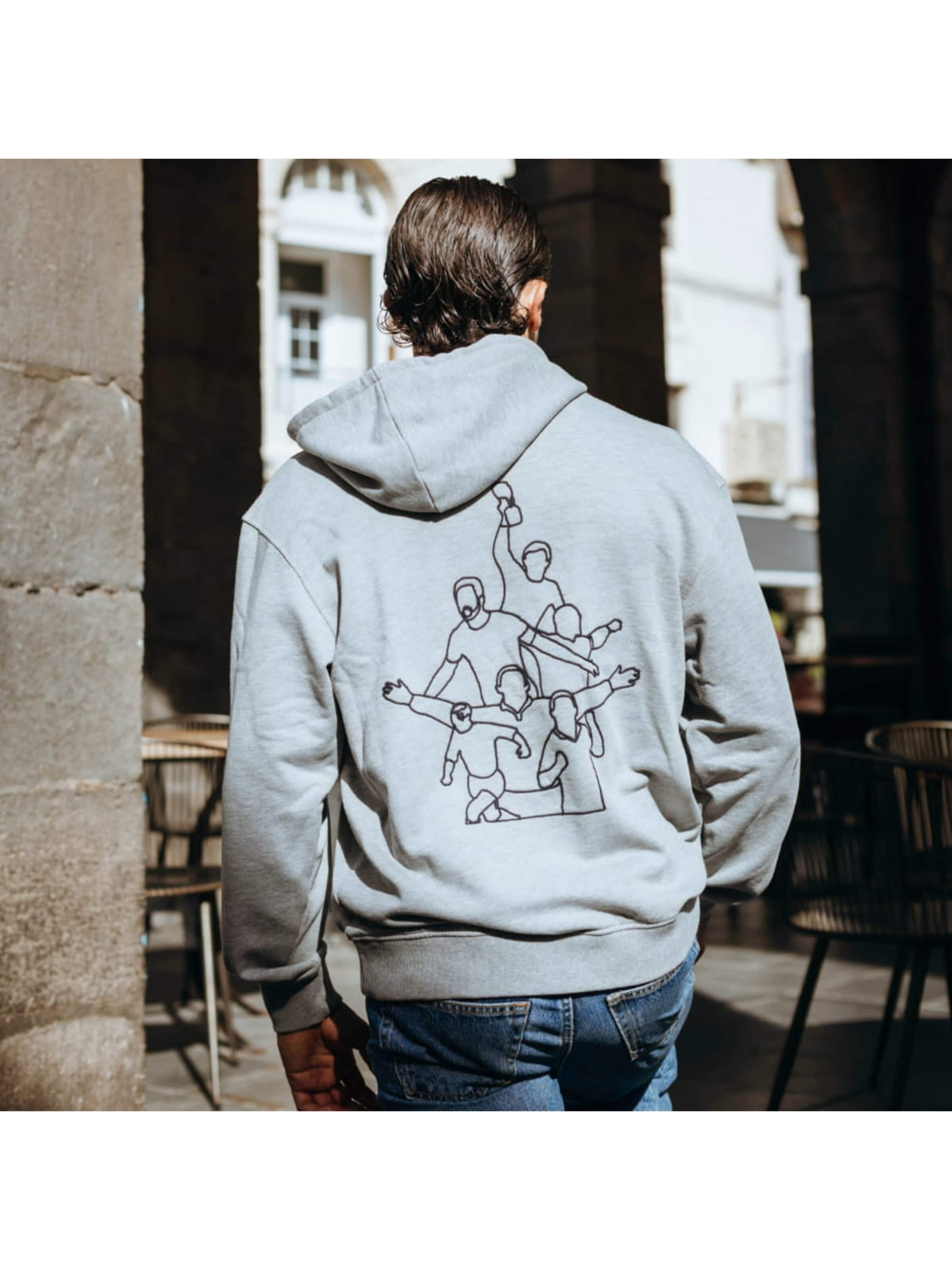 COPA FOOTBALL Trui 'England Legends Geborduurde Hoodie' in Grijs
