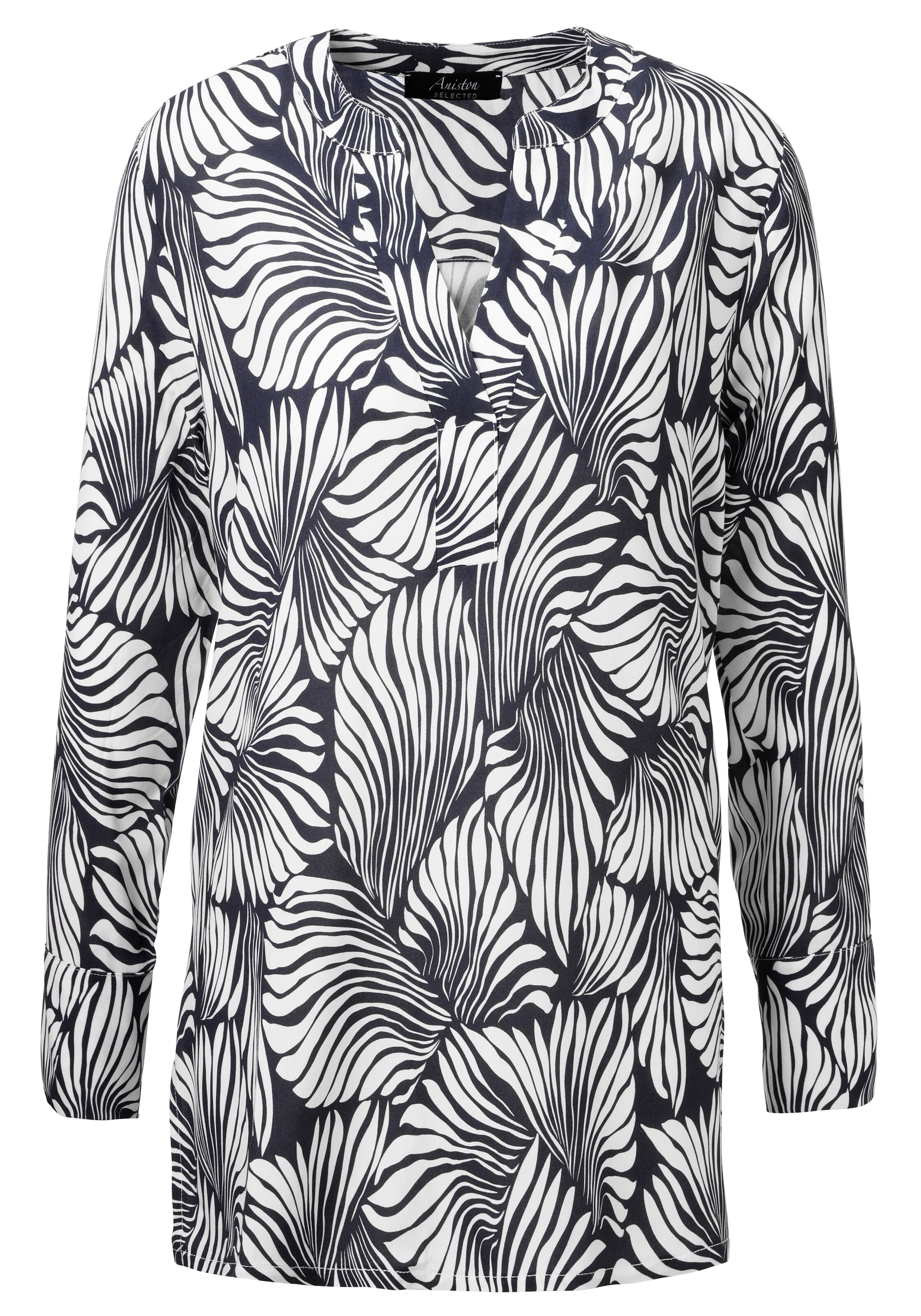 Aniston SELECTED Bluse in Grau: Vorderseite