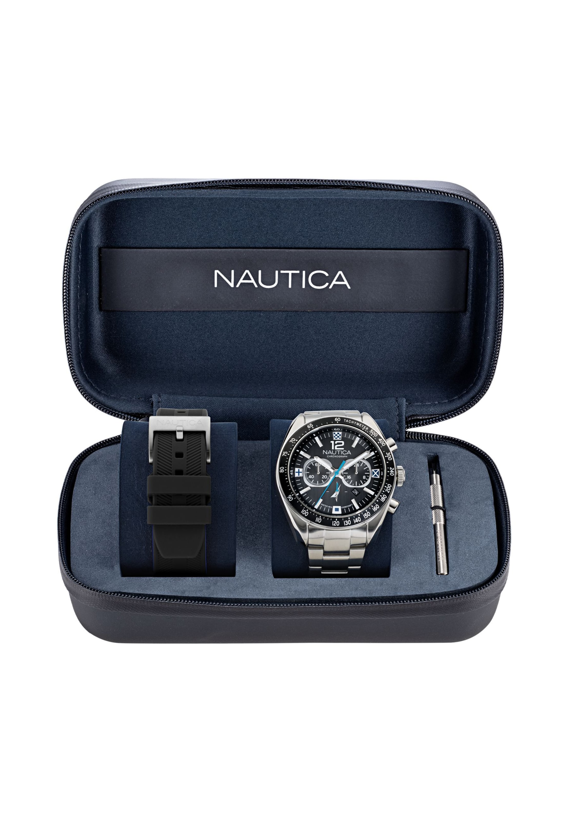Montre à affichage analogique ' KEDGE ' NAUTICA en argent