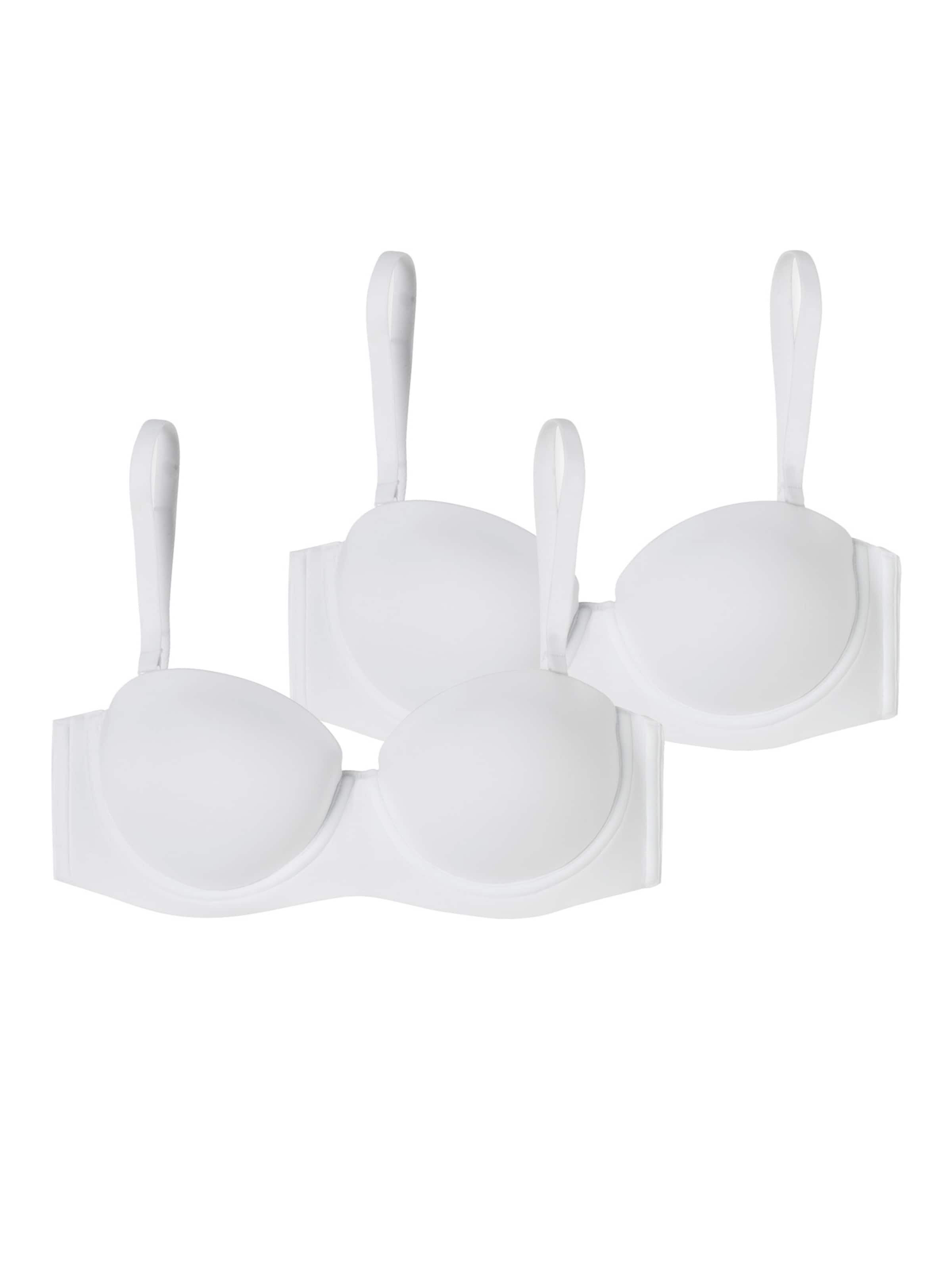 SCHIESSER Bandeau BH ' Bandeau mit Schale - Unique Micro ' in Wit: voorkant