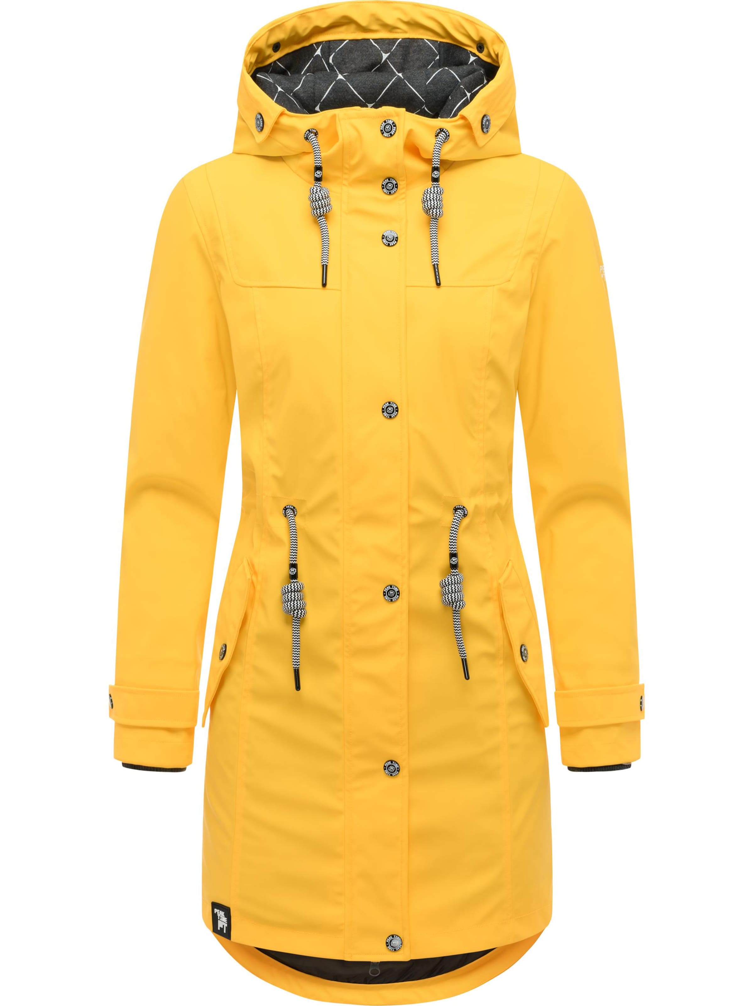 Manteau fonctionnel Peak Time en jaune : devant