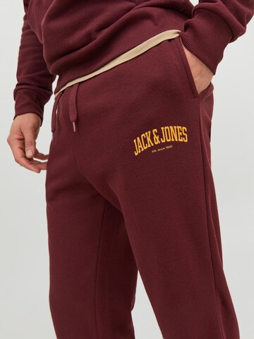 JACK & JONES Tapered Pants 'Kane Josh' in Red