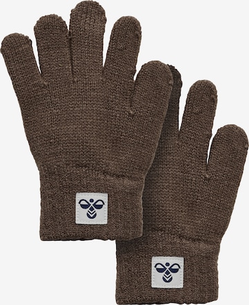 Hummel Gloves in Brown: front
