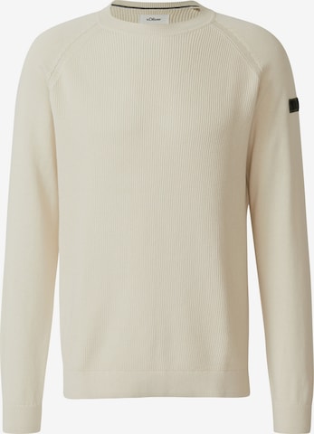 s.Oliver Strickpullover in Weiß: Vorderseite