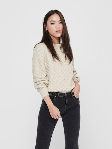 Pull-over ONLY en beige : devant