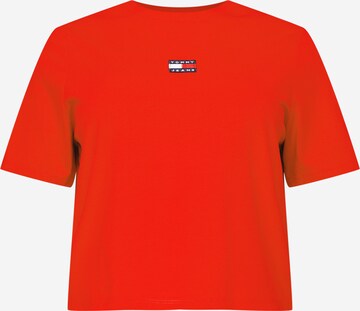 Tommy Jeans Curve T-Shirt in Rot: predná strana