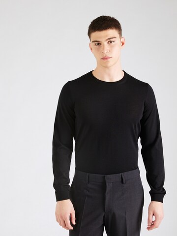 Pull-over 'Leno-P' BOSS en noir : devant
