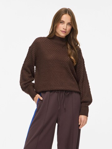 VILA Sweater 'LIOMY' in Brown: front