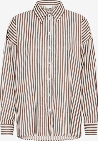 T-shirt ICHI en marron : devant