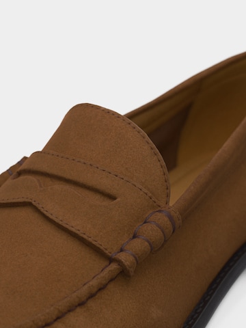 BOSS - Mocassins 'Tevan' em castanho