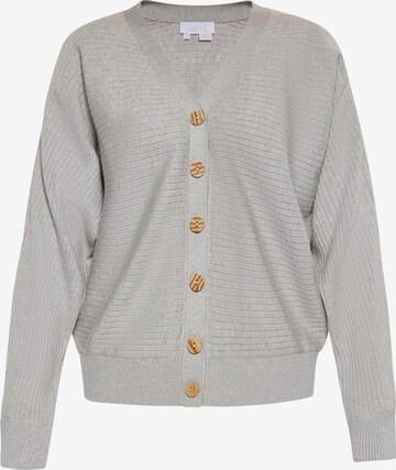 usha WHITE LABEL Knit Cardigan in Grey: front