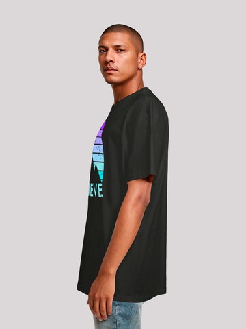 T-Shirt 'I Believe UFO Alien Raumschiff Retro' F4NT4STIC en noir