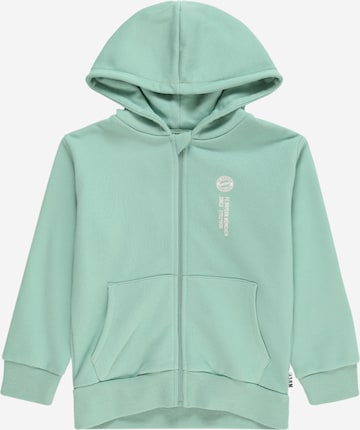 FC BAYERN MÜNCHEN Zip-Up Hoodie 'Theo' in Green: front