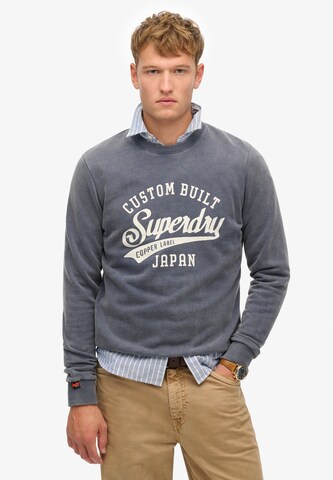 Superdry Sweatshirt in Blauw: voorkant