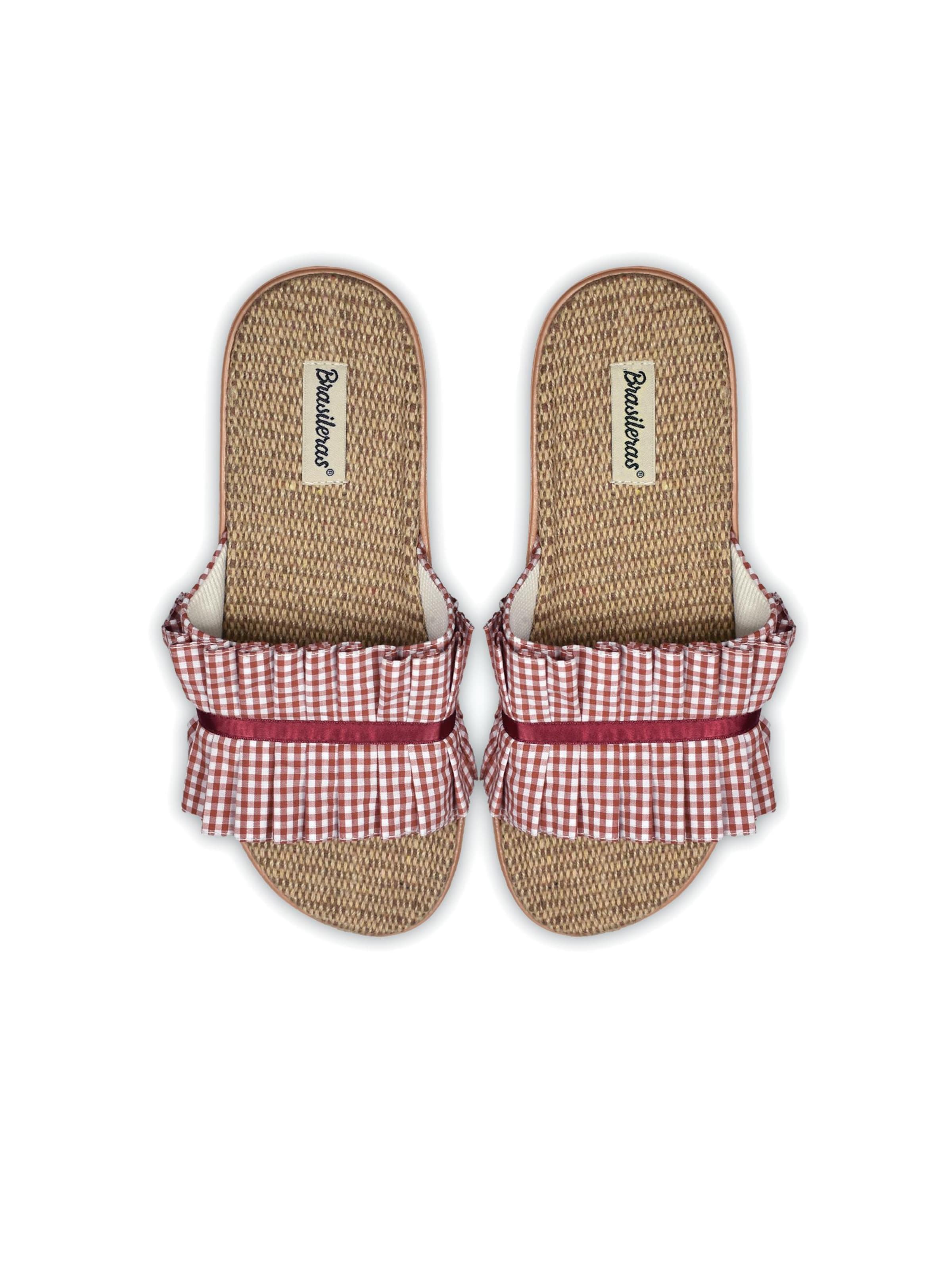 Sandalo 'Vichy' di Brasileras in rosso