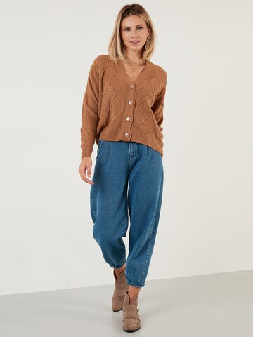 LELA Knit Cardigan in Brown