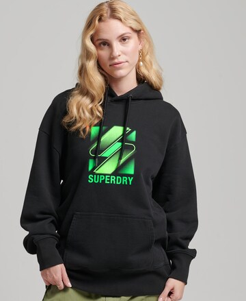 Superdry Sweatshirt 'Half Tone' in Black: front