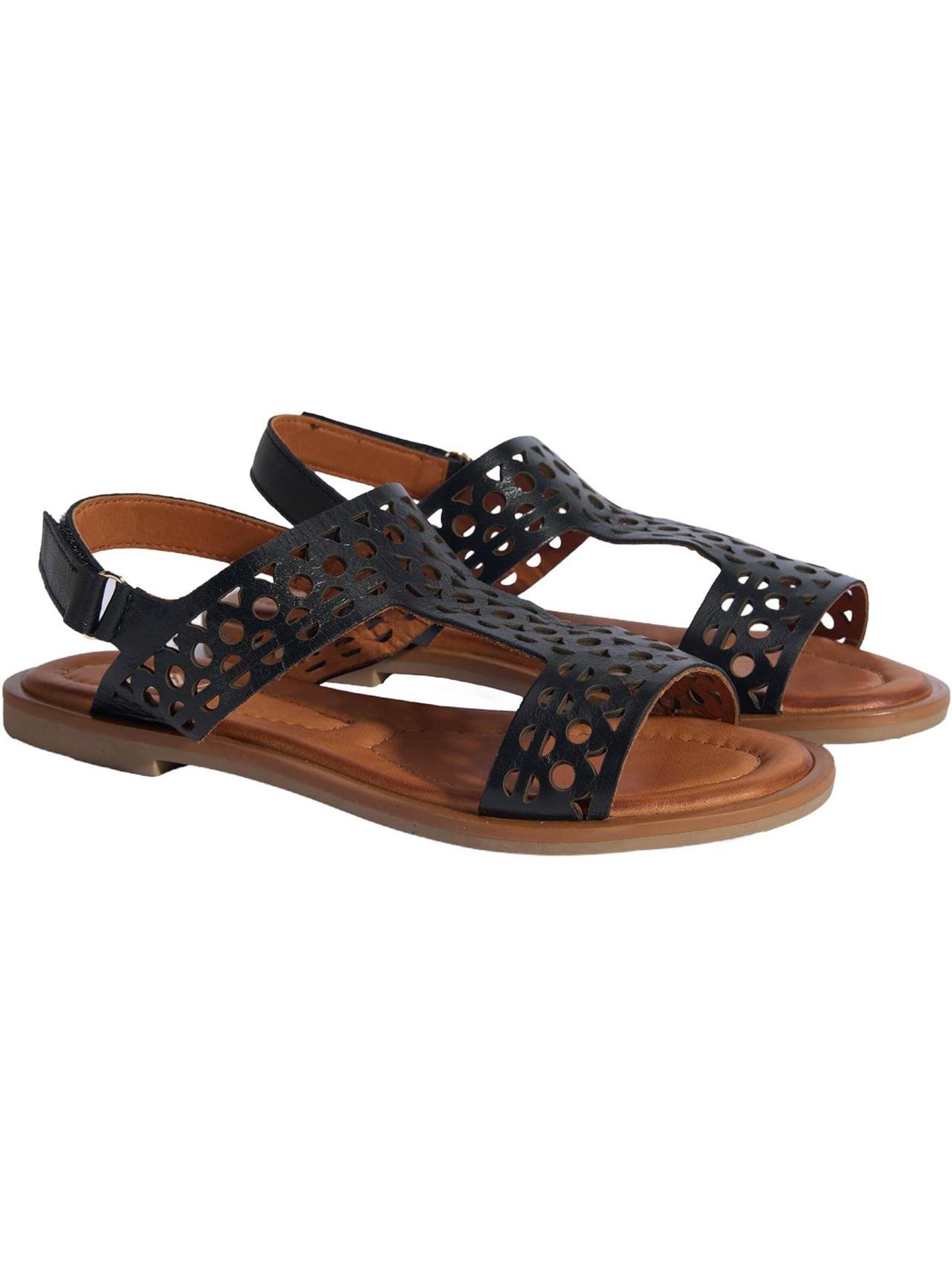 Desa Sandals 'Sandalen' in Black: front