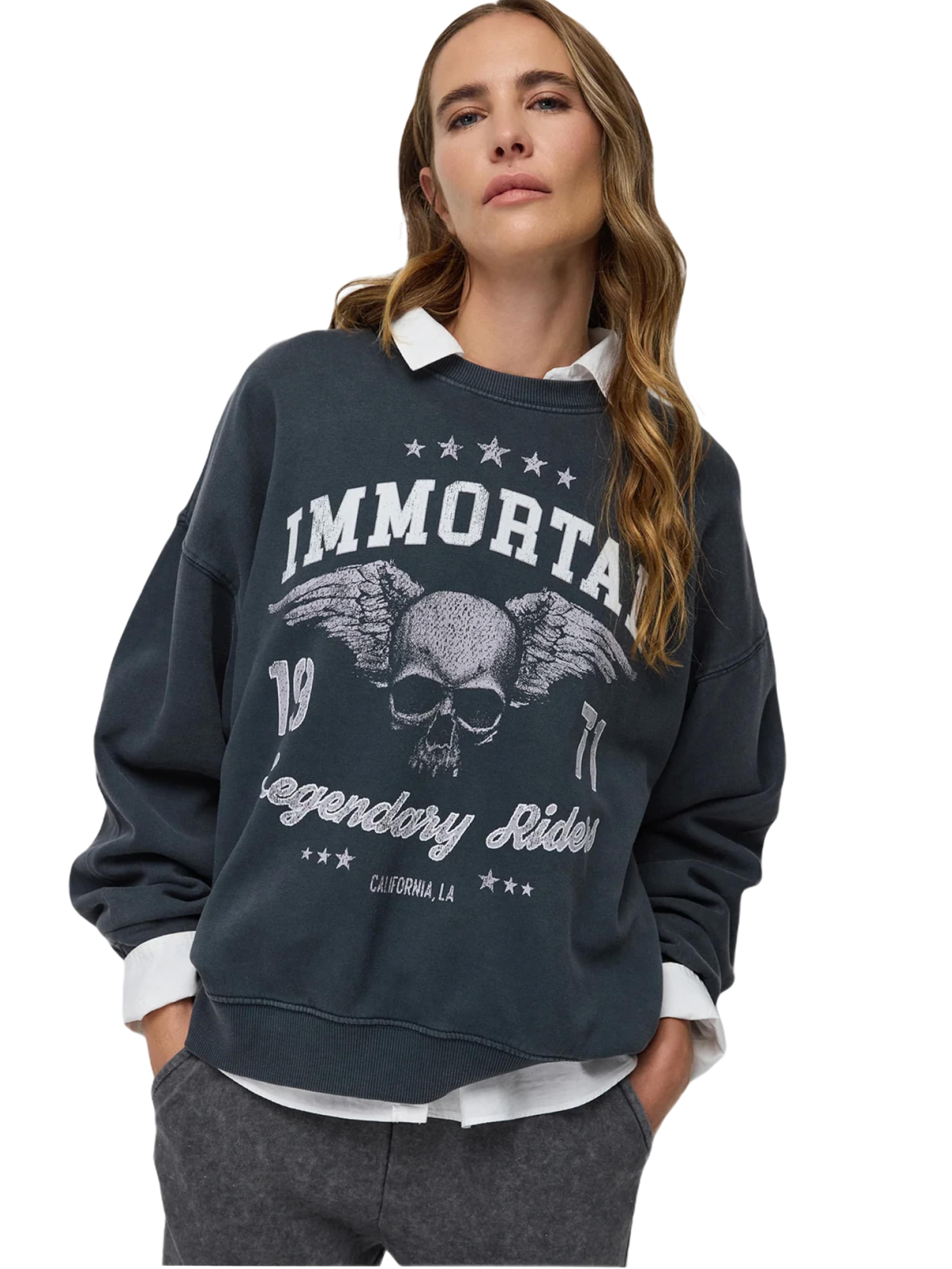 No Matter What Sweatshirt in Grau: Vorderseite