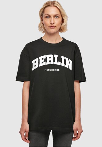 Merchcode Oversizeshirt 'Berlin Wording' in Schwarz: predná strana