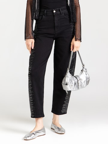 Liu Jo Barrel Jeans in Schwarz: Vorderseite