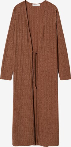 MANGO Knit Cardigan 'MARGAUX' in Brown: front