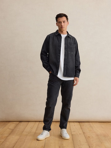 DAN FOX APPAREL Regular Fit Hemd 'Mika' in Schwarz