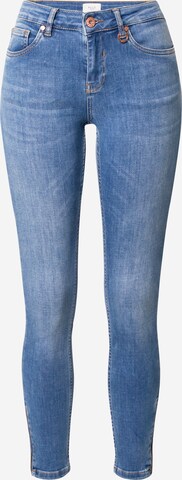 PULZ Jeans Skinny Džíny 'EMMA' – modrá: přední strana