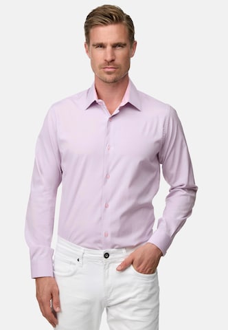 Rusty Neal Slim Fit Hemd in Lila: Vorderseite