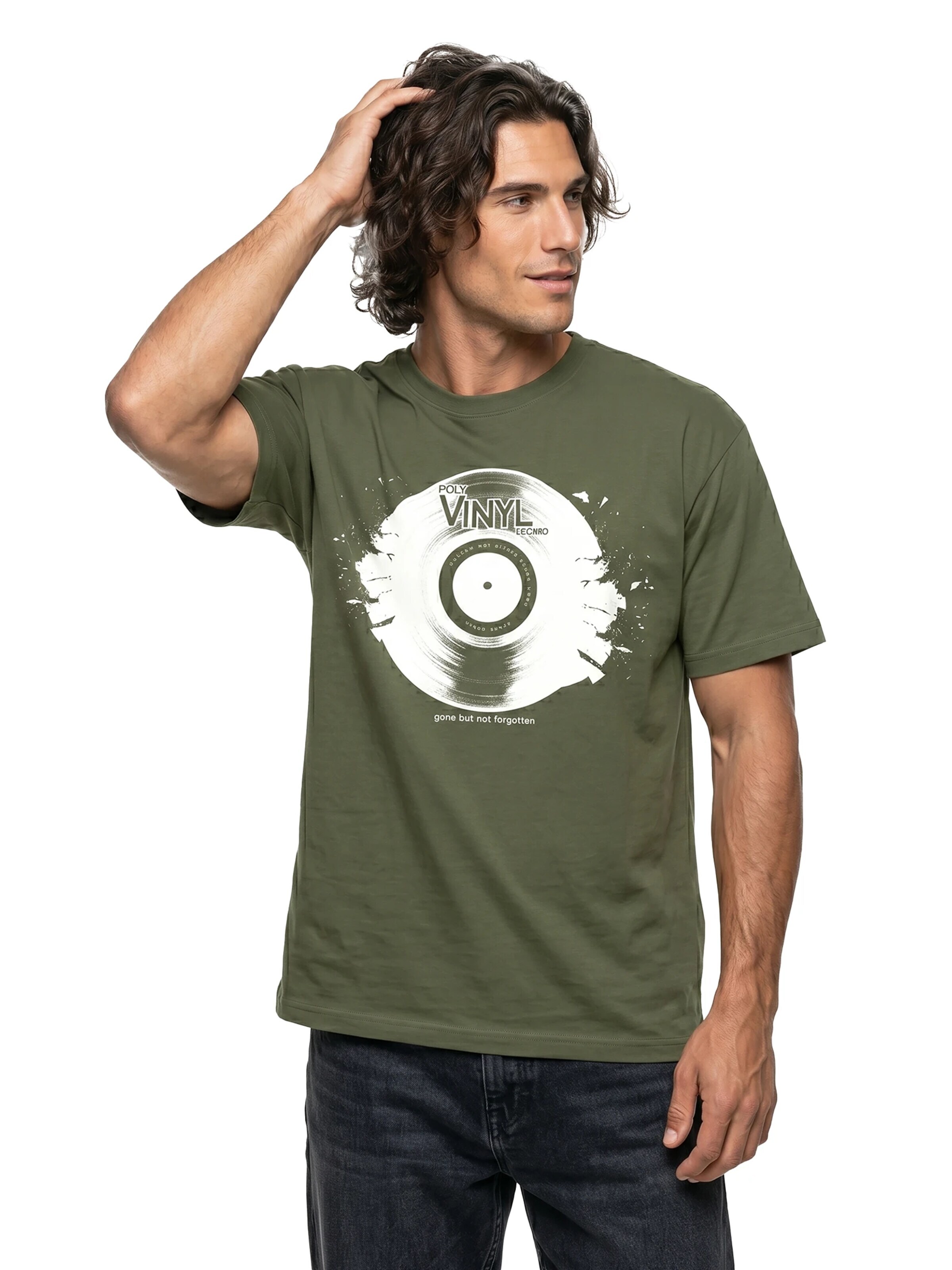 MAKAYA Shirt 'Vinyl' in Green