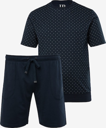 JP1880 Langer Schlafanzug in Blau: Vorderseite