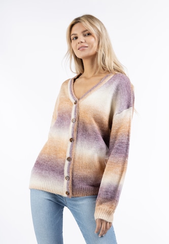 Usha Knit Cardigan in Mixed colors: front