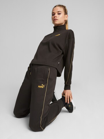 PUMA Sportief sweatshirt 'ESS+ MINIMAL' in Zwart