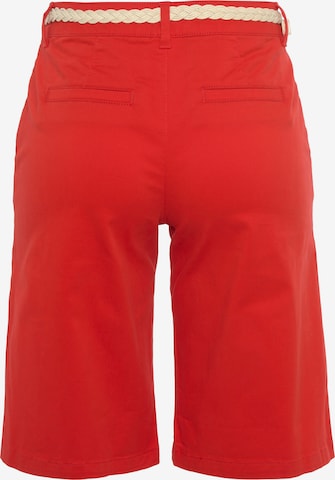 DELMAO Regular Chino Pants in Red