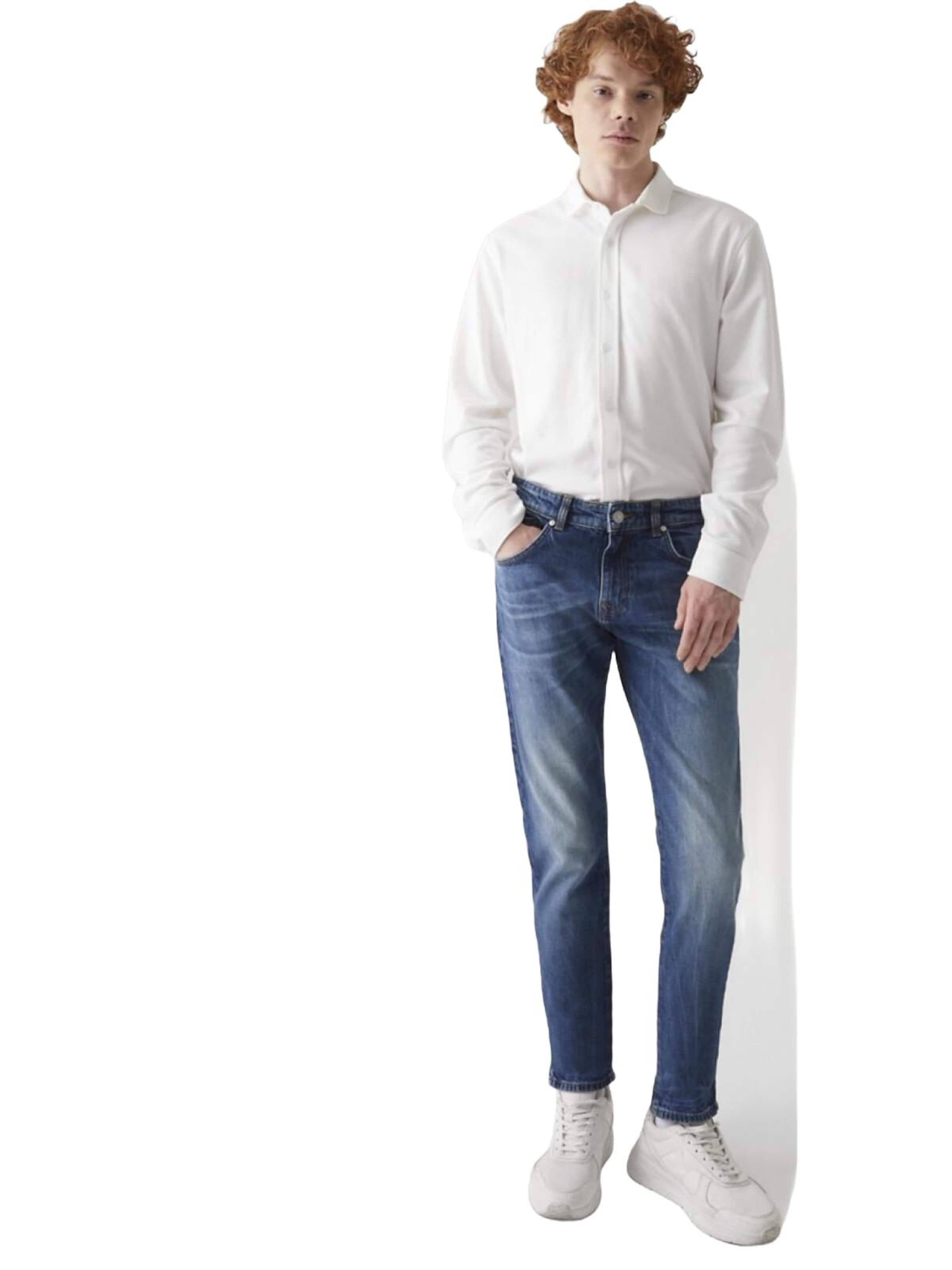 LTB Jeans - Slimfit Vaquero 'LTB Jeans Herren Joshua Skinny Leg Low Waist Jeanshose' en azul: frente