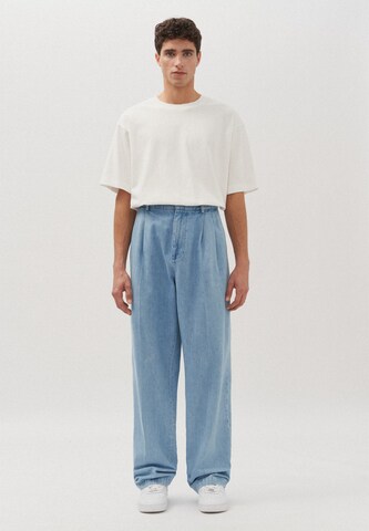 SEIDENSTICKER Loose fit Pleat-Front Pants in Blue