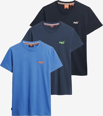 Superdry Shirt 'Essential' in Blauw: voorkant