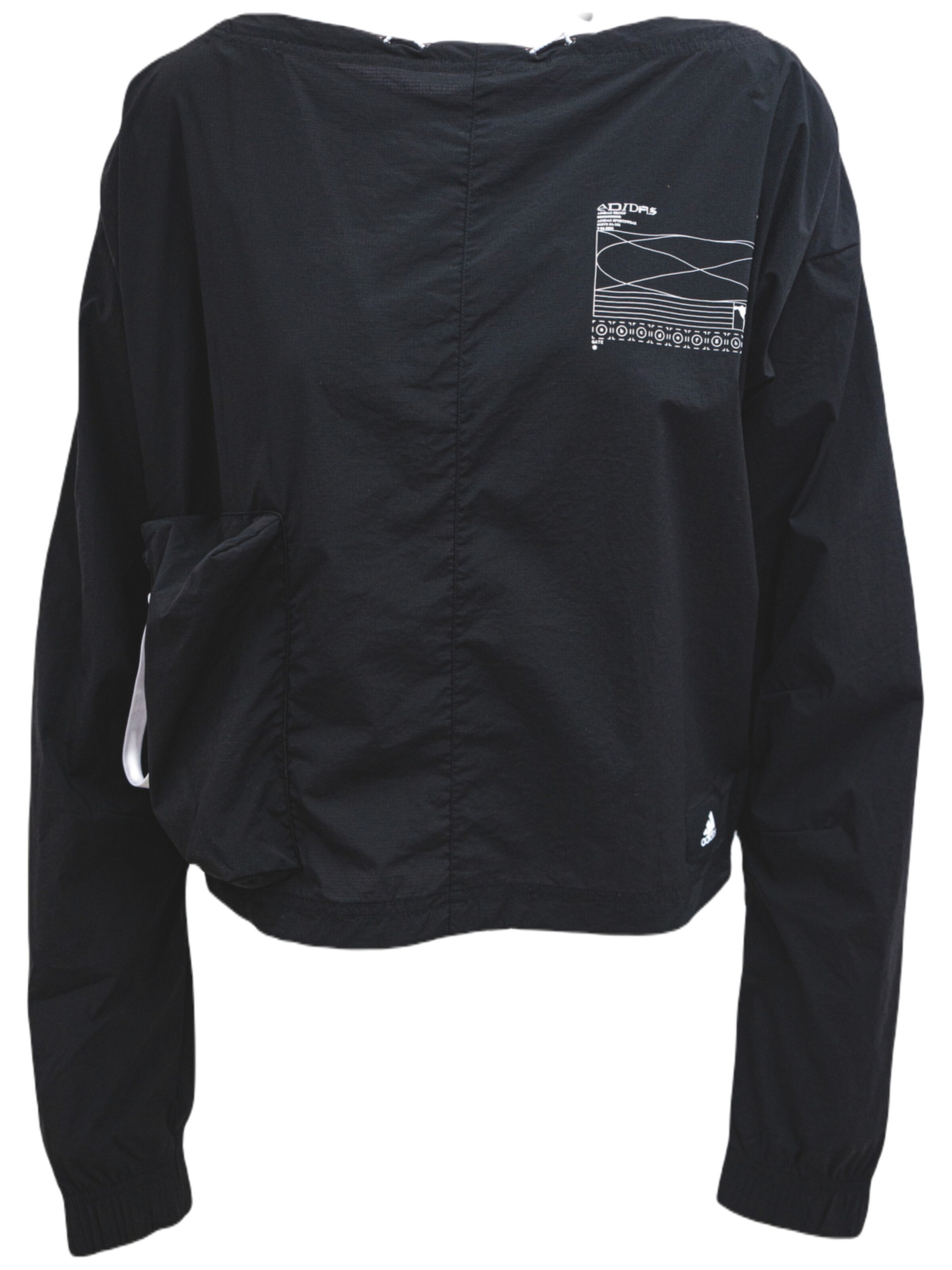 ADIDAS Blouse 'adidas Sportswear X-City Crew' in Zwart: voorkant
